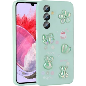 Samsung Galaxy M34 5g ile Uyumlu Kılıf Açık Yeşil Tan Silikon Kapak (Samsung Galaxy M34 5g ile Uyumlu, Açık Yeşil)