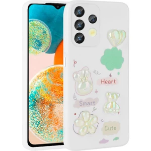 Samsung Galaxy A32 4g ile Uyumlu Kılıf Beyaz Tan Silikon Kapak (Samsung Galaxy A32 4g ile Uyumlu, Beyaz)