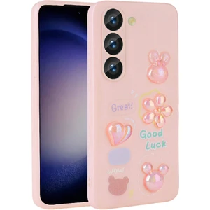 Samsung Galaxy A54 ile Uyumlu Kılıf Pembe Tan Silikon Kapak (Samsung Galaxy A54 ile Uyumlu, Pembe)