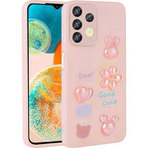 Samsung Galaxy A13 4g ile Uyumlu Kılıf Pembe Tan Silikon Kapak (Samsung Galaxy A13 4g ile Uyumlu, Pembe)