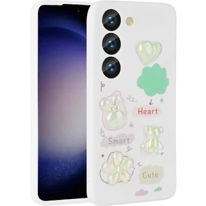 Samsung Galaxy A54 ile Uyumlu Kılıf Beyaz Tan Silikon Kapak (Samsung Galaxy A54 ile Uyumlu, Beyaz)