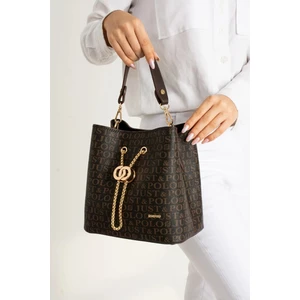 Just Polo Kadın Baskılı Desenli Orta Boy El ve Omuz Çantası