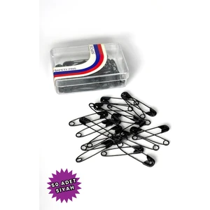 Çengelli Iğne Siyah Renk 50 Adet 2cm - Eşarp ve Şal Iğnesi - Çok Amaçlı Iğne