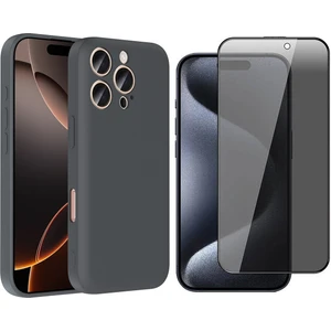 iPhone 16 Pro Kılıf Kamera Korumalı Kartlık Hazneli Zore Vitra Kapak + Hayalet Ekran Koruyucu