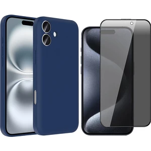 iPhone 16 Plus Kılıf Kamera Korumalı Kartlık Hazneli Zore Vitra Kapak + Hayalet Ekran Koruyucu