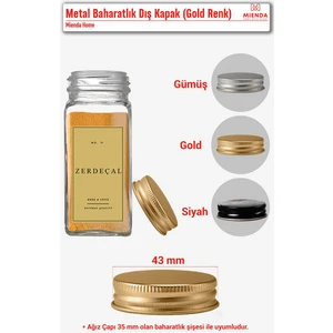 Mienda Home Metal Baharatlık Kapağı