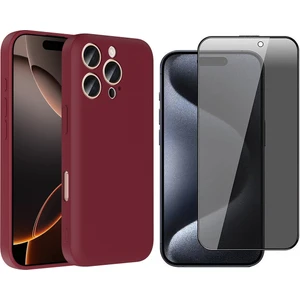 iPhone 15 Pro Max Kılıf Kamera Korumalı Kartlık Hazneli Zore Vitra Kapak + Hayalet Ekran Koruyucu