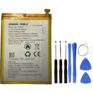 Azurtech General Mobile GM21 Pro Pil Batarya BL-A20CT 5000 Mah+Tamir Set