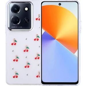 Infinix Note 30 4g Kılıf Airbag Tasarımlı Simli Şeffaf Zore Kutup Kapak