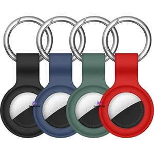 Airtag Uyumlu 4’lü Silikon Kılıf Seti Anahtarlık Halkalı Arkası Kapalı Düşmez