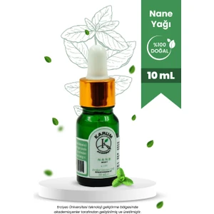 Karum Academy Doğal Cam Damlalıklı Tıbbi Nane Uçucu Yağ 10ml