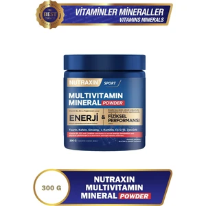 Multivitamin Mineral Powder 300 gr Magnezyum, Taurin, Kreatin, L Carnitin, Ginseng, CO10, Energy