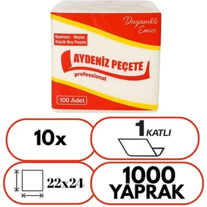 Aydeniz Peçete Kare Peçete 100'LÜ 10 Paket Servis Peçetesi