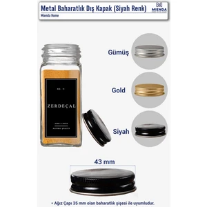 Mienda Home Metal Baharatlık Kapağı