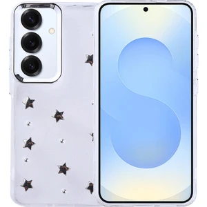 Samsung Galaxy S24 Plus Kılıf Airbag Tasarımlı Simli Şeffaf Zore Kutup Kapak