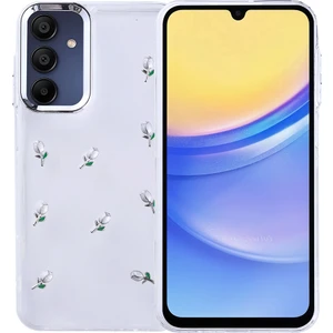 Samsung Galaxy A15 Kılıf Airbag Tasarımlı Simli Şeffaf Zore Kutup Kapak