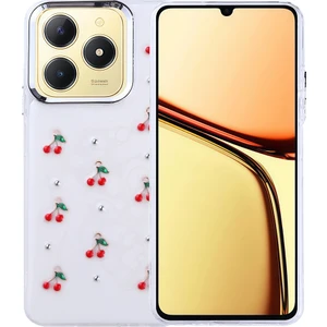 Realme C61 Kılıf Airbag Tasarımlı Simli Şeffaf Zore Kutup Kapak