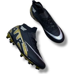 Çoraplı Krampon Siyah Gold Desenli