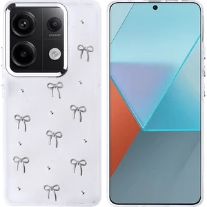 Xiaomi Redmi Note 13 Pro 4g Kılıf Kabartmalı Desenli Simli Şeffaf A+ Kalite Kapak