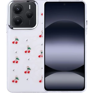 Xiaomi Redmi Note 14 5g Kılıf Airbag Tasarımlı Simli Şeffaf Zore Kutup Kapak