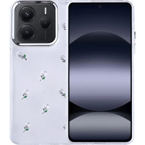 Xiaomi Redmi Note 14 5g Kılıf Airbag Tasarımlı Simli Şeffaf Zore Kutup Kapak