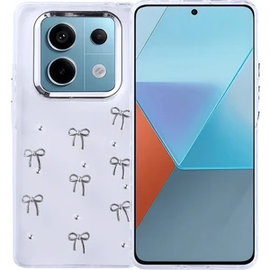 Xiaomi Redmi Note 14 Pro 4g Kılıf Airbag Tasarımlı Simli Şeffaf Zore Kutup Kapak