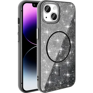 Apple iPhone 11 Kılıf Magsafe Şarj Özellikli Parlayan Simli  Şık Kapak