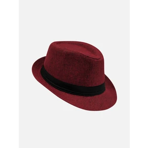 Yazlık Kumaş Bordo Fötr Trilby Şapka
