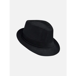 Yazlık Kumaş Siyah Fötr Trilby Şapka