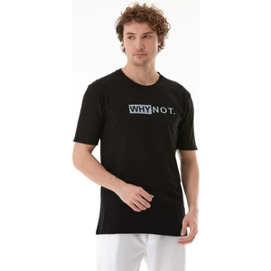 Why Not Yazı Baskılı Bisiklet Yaka Tişört