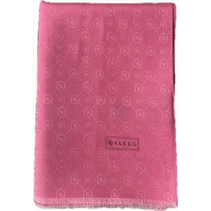 Pamuk Ipek Monogram Şal 40752-PEMBE