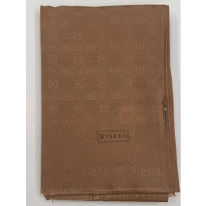 Pamuk Ipek Monogram Şal 40752-KOYU Vizon