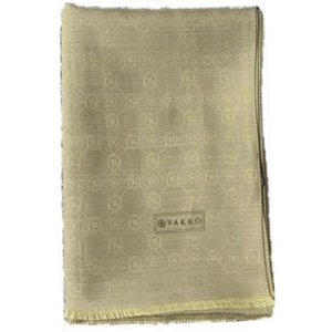 Pamuk Ipek Monogram Şal 40752-HAKI