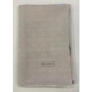 Pamuk Ipek Monogram Şal 40752-GÜMÜŞ