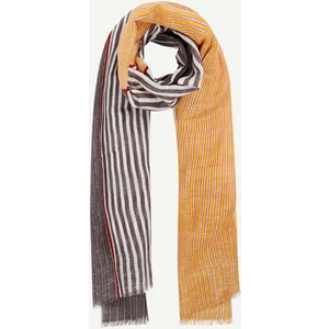 Keten Karışımlı Çizgili Şal