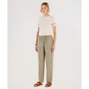 Beli Lastikli Düz Kesim Pantolon