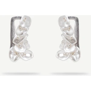 Çiçek Detaylı Minimal Küpe