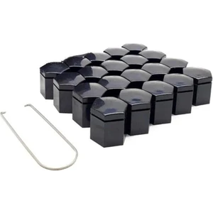 Siyah Renk Bijon Kapağı 20 Adet 17 mm