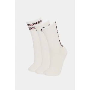 Kız Çocuk 3'lü Pamuklu Uzun Çorap E6267A8NS