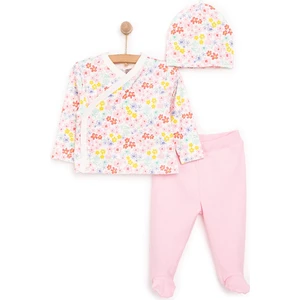 Hellobaby Kız Zıbın-Şapka-Patikli Alt Kız Bebek