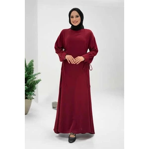 Bağlama Detaylı Elbise 6015 Bordo