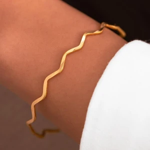 Hakan Mücevherat 8 Gr (Gram) 22 Ayar Altın Zigzag Ajda İşçiliksiz Yatırımlık Bilezik