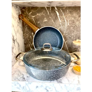 3 Parça Tava ve Basık Tencere Set (28-28 Cm)