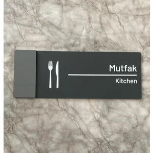 Klasik Seri Mat Antrasit Mutfak Yönlendirme Levhası
