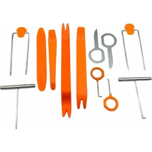 Oto Teyp-Kapı Döşeme-Tampon-Torpido-Trim Plastik Panel-Oto Klips Sökme Aparat Seti (12 Parça)
