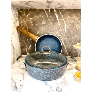 3 Parça Tava ve Basık Tencere Set (20-24 Cm)