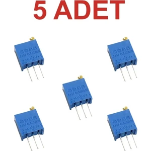 5 Adet 10k Trimpot Mavi Çok Turlu