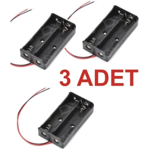 3 Adet 18650 Pil Yatağı Ikili Lityum Ion Pil Yuvası - 2 Kanal