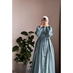 Ande Tesettür Müslin Ferace - Petrol mavi