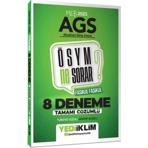 Yediiklim Yayınları 2025 Meb Ags Ösym Ne Sorar Tamamı Çözümlü 8 Fasikül Deneme Sınavı